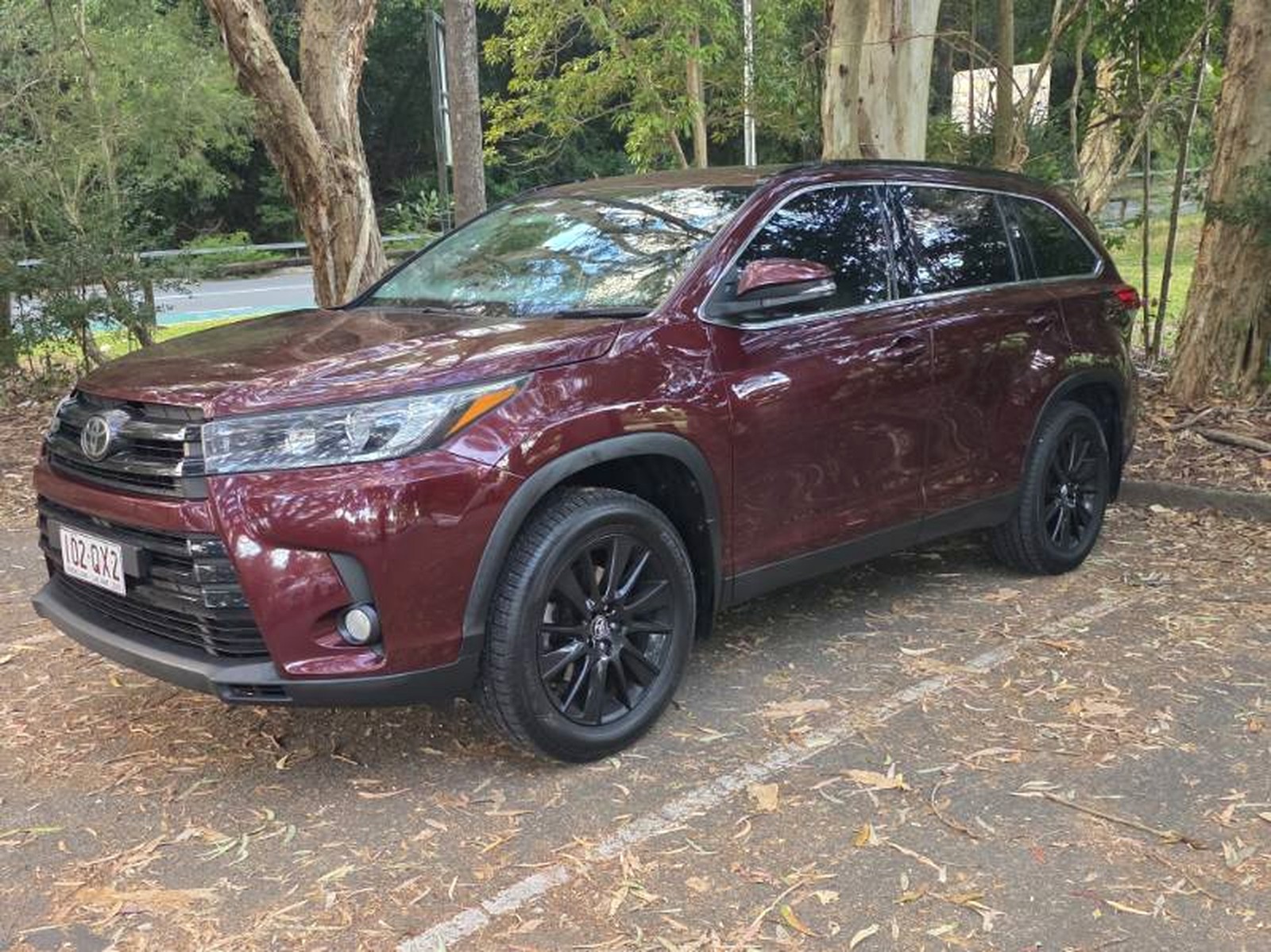 Red 2019 Toyota Kluger Black Edition — Noosa Prestige Transfers vehicle